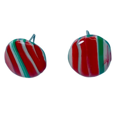 Abstract round earring AIE00059B