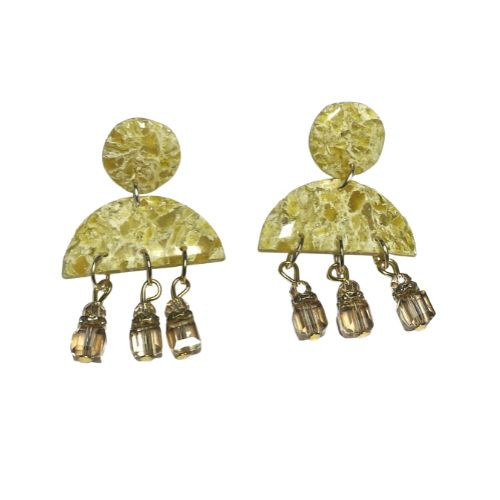 light yellow earrings AIE00133