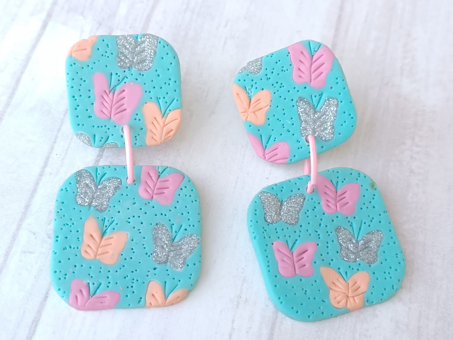 Butterfly earring pastel blue-AIE00007