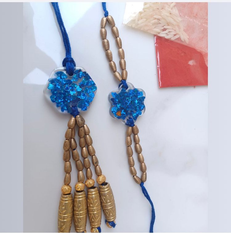 Royal Blue Rakhi Set