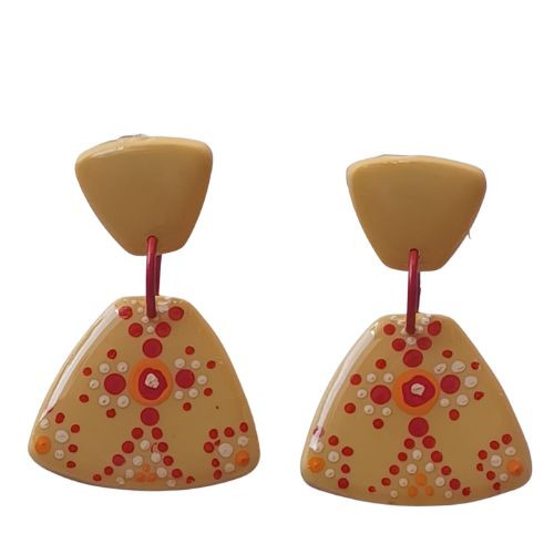 Mandala dot painted earring AIE00058